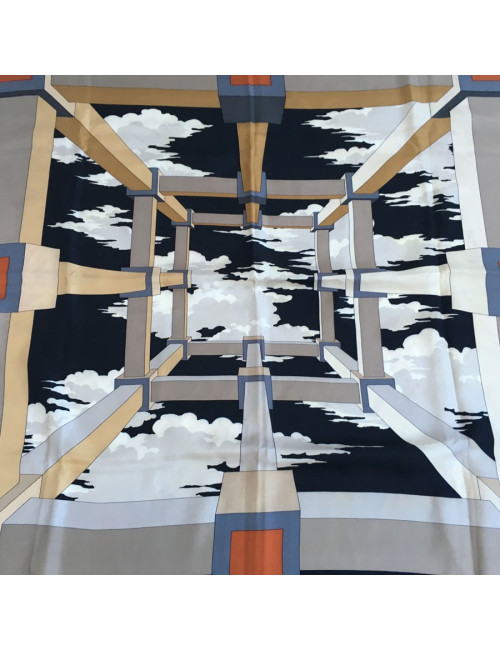 Carré HERMES A.M CASSANDRE pour HERMES en soie 
