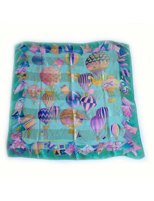  Foulard LEONARD en soie verte