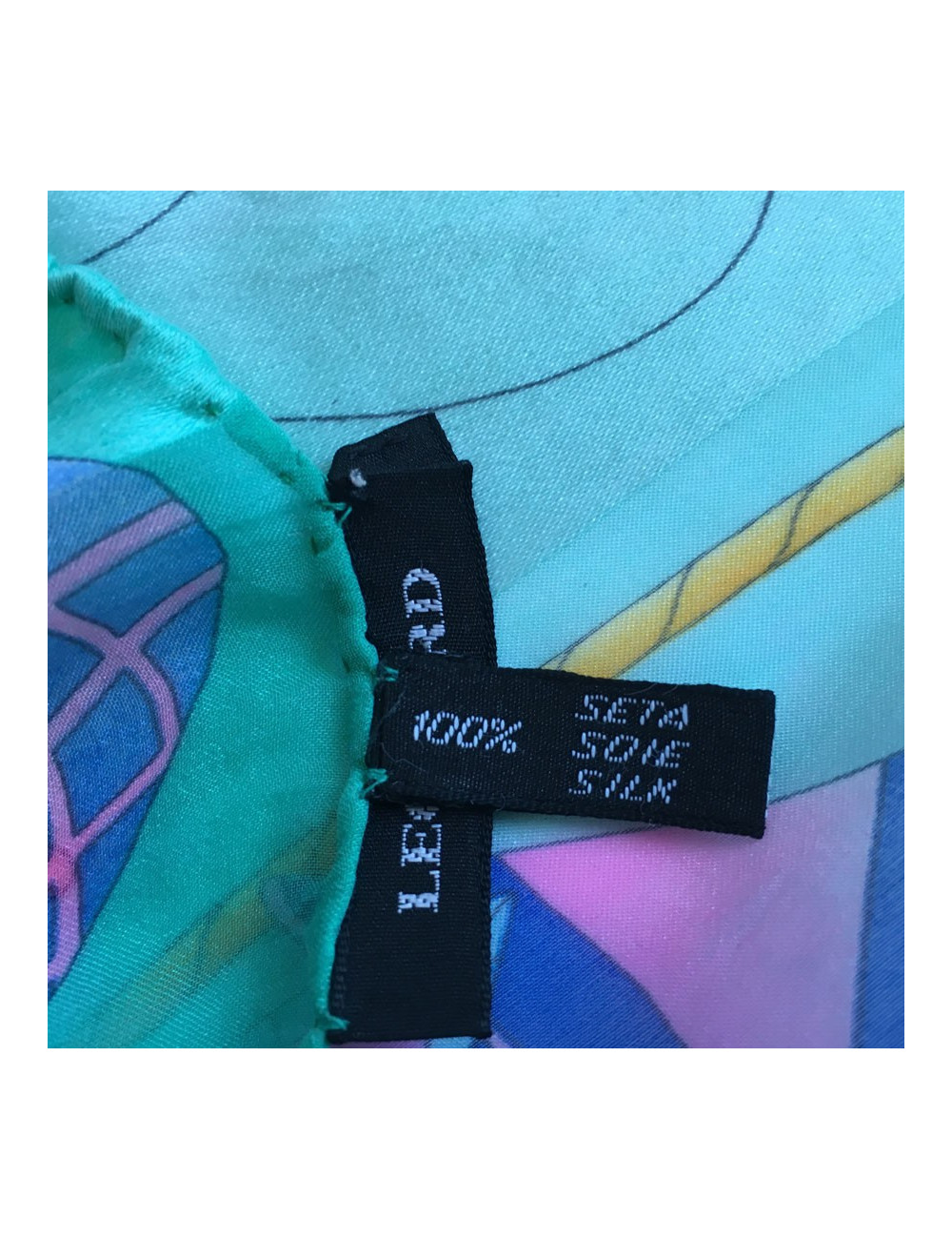  Foulard LEONARD en soie verte