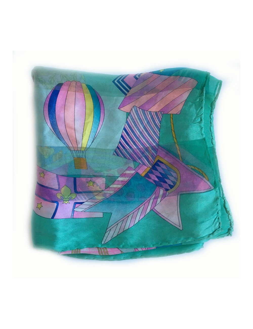  Foulard LEONARD en soie verte