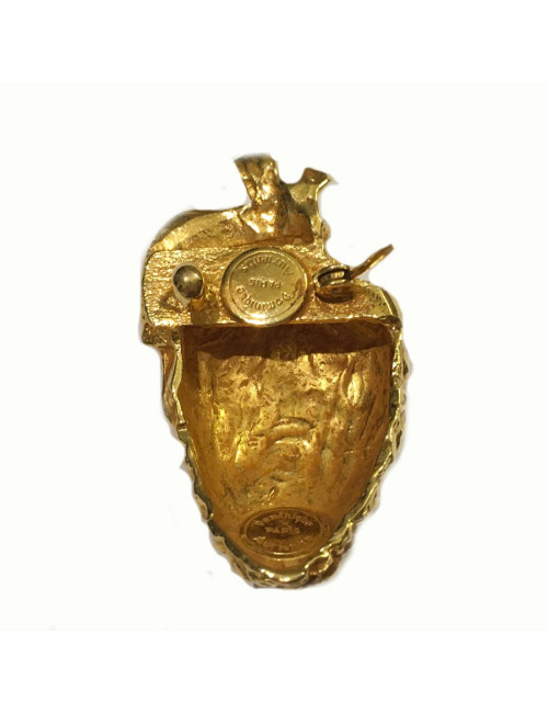 Broche DOMINIQUE AURIENTIS pomme de pin dorée