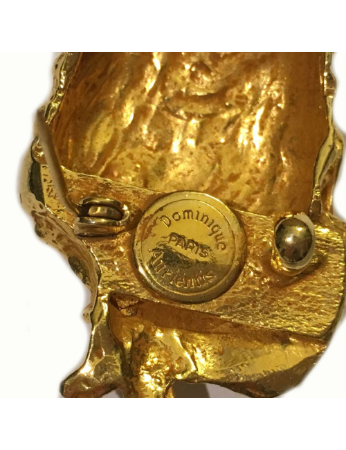 Broche DOMINIQUE AURIENTIS pomme de pin dorée