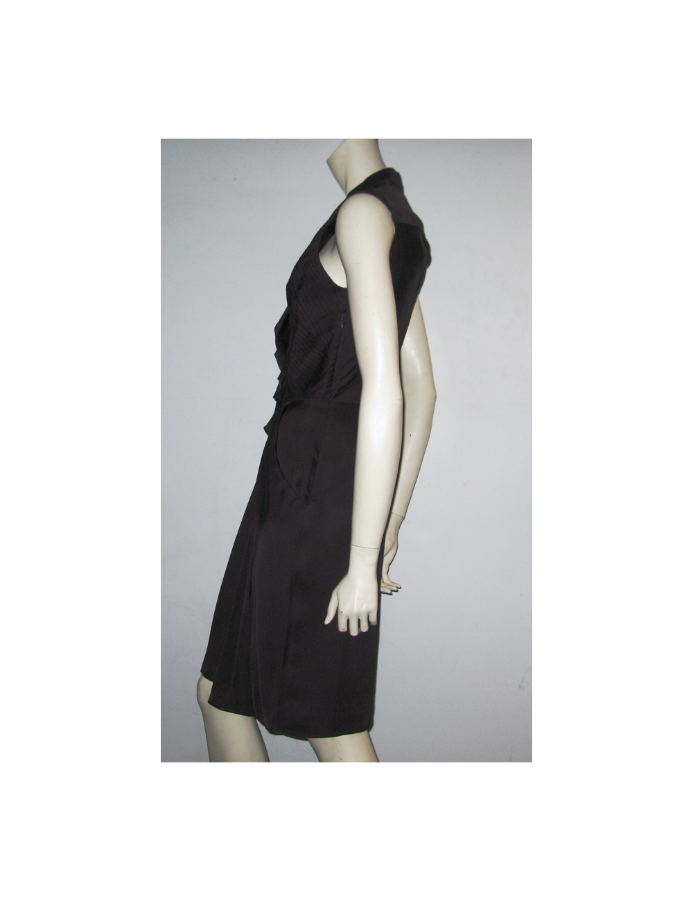 Robe en soie aubergine CELINE