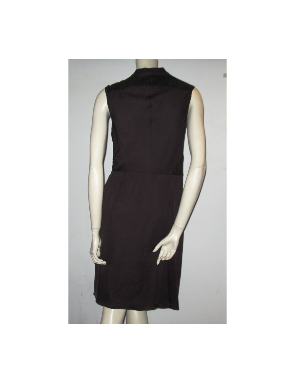 Robe en soie aubergine CELINE