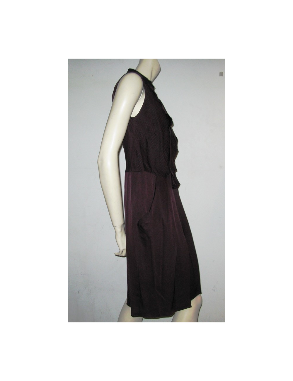 Robe en soie aubergine CELINE