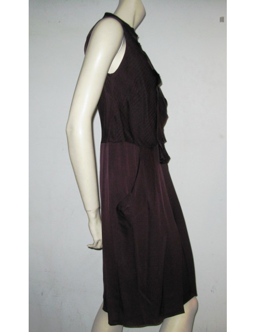 Robe en soie aubergine CELINE