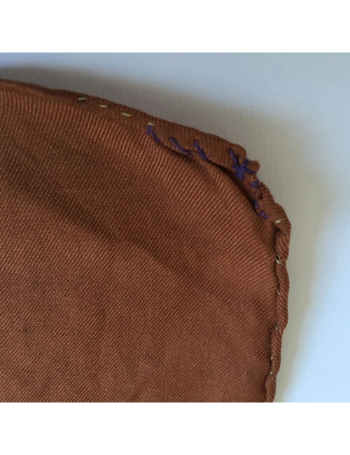Square HERMES "Carrick to pump" Brown silk