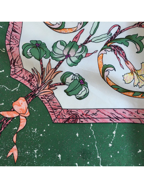  Carré HERMES "Pierres d'Orient et d'Occident" en soie