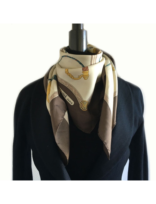  Foulard CELINE "Un nom, un style" en soie