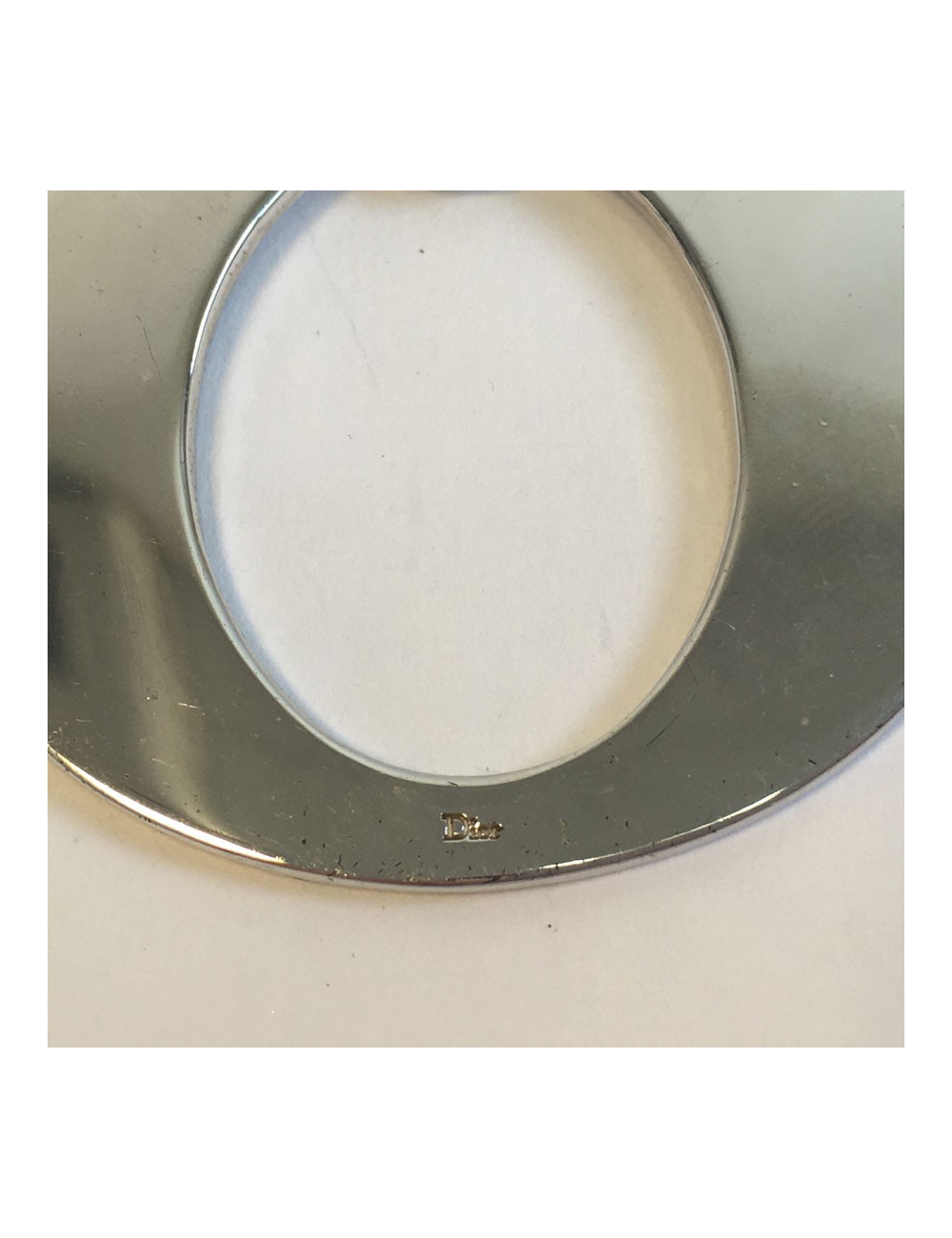 DIOR pendant silver on black cord