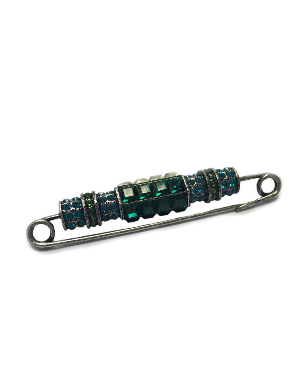 Brooch pin LANVIN in multicolored rhinestones