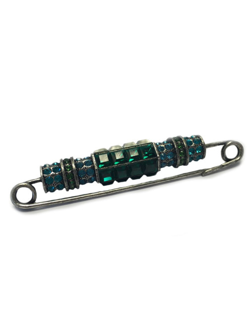 Brooch pin LANVIN in multicolored rhinestones