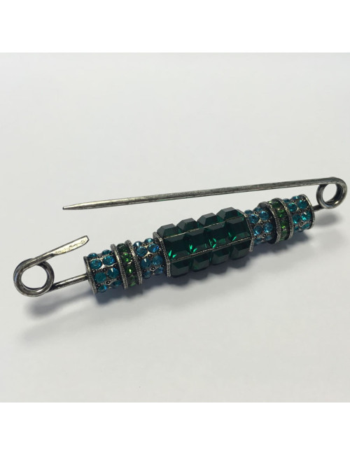 Brooch pin LANVIN in multicolored rhinestones