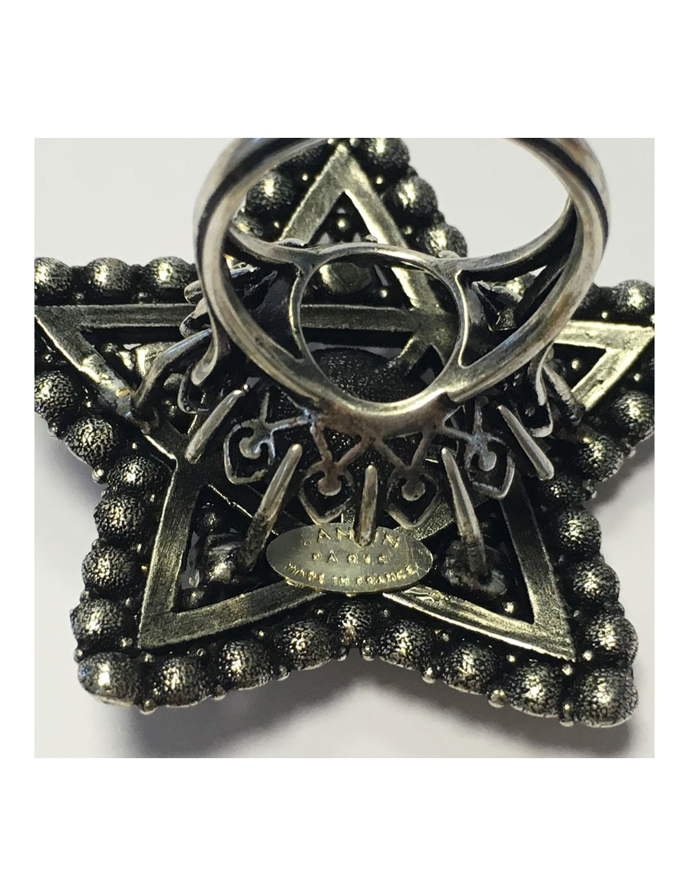 Ring LANVIN T51, 5 star in silver and white and gold rhinestones