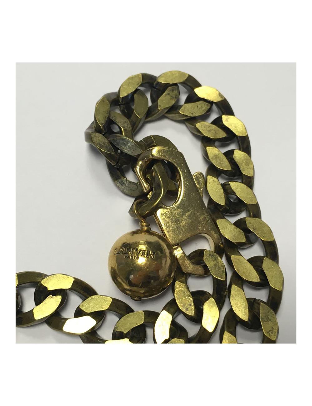 LANVIN pendant brooch '7' in rhinestone necklace