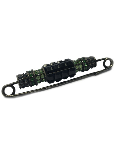 Broche épingle LANVIN en strass multicolores