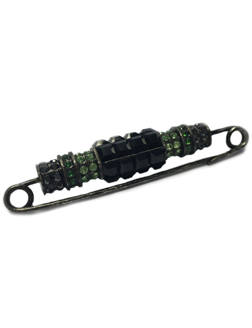 Broche épingle LANVIN en strass multicolores