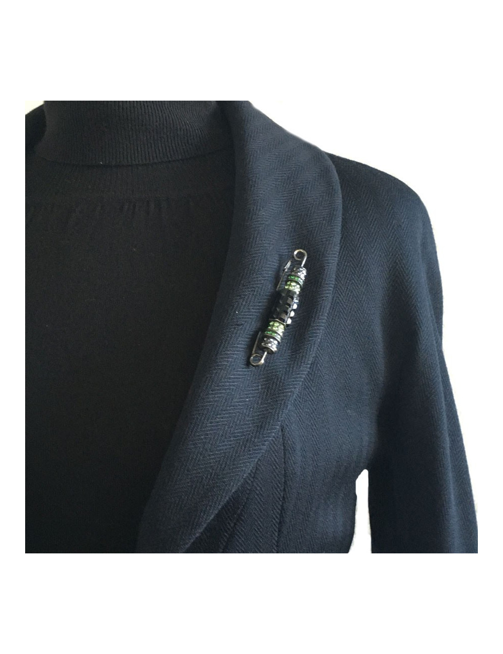 LANVIN multicolor rhinestones pin brooch