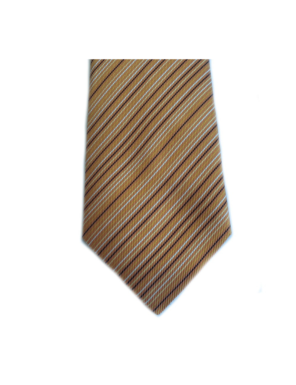 Tie HERMES silk scarf orange striped