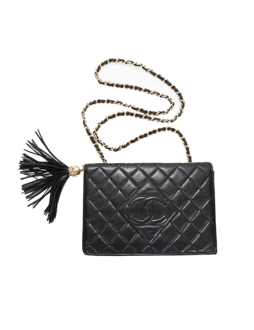 CHANEL black lamb Vintage leather bag