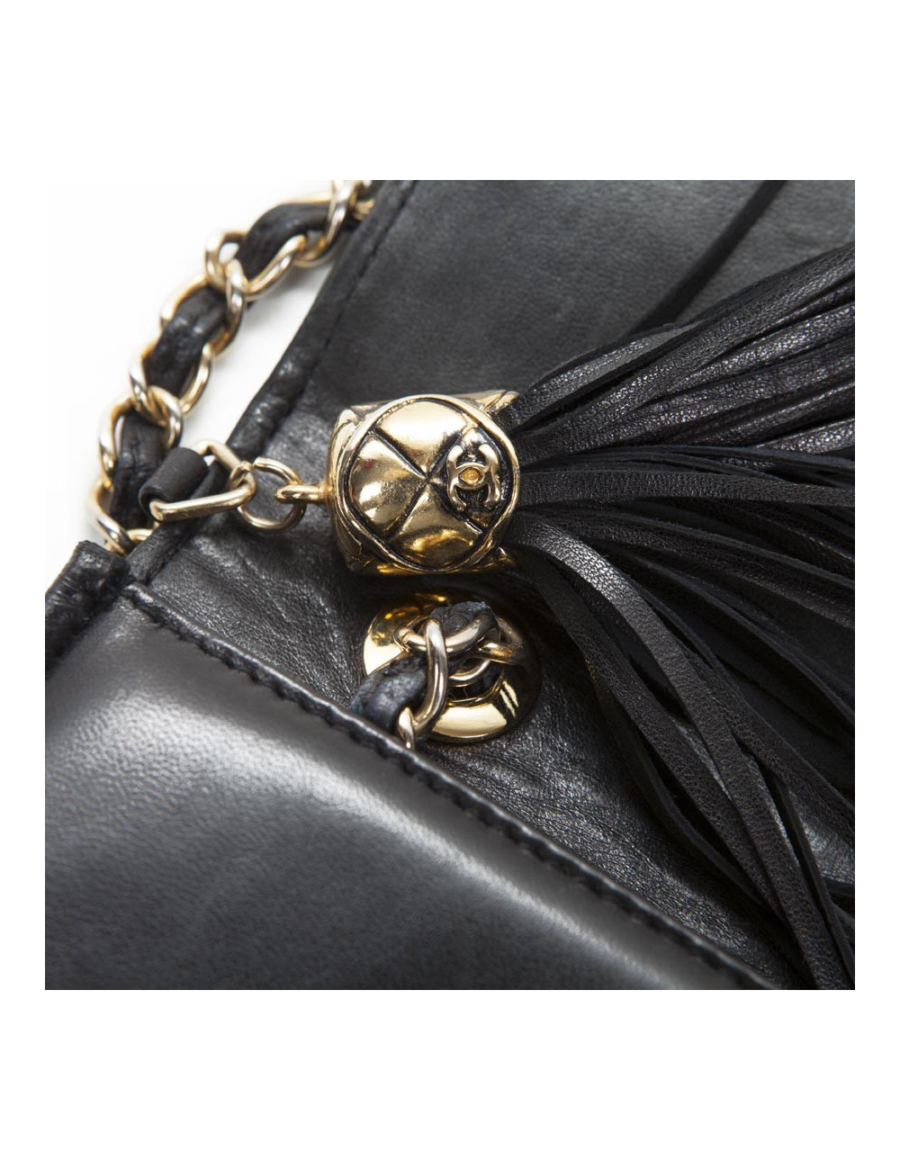 CHANEL black lamb Vintage leather bag