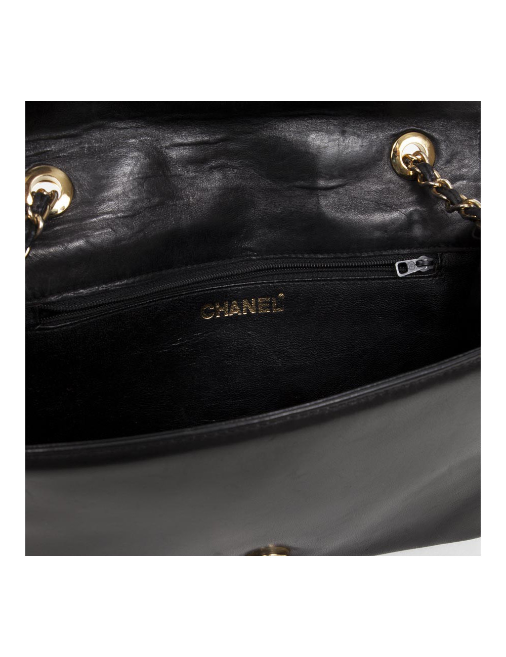 CHANEL black lamb Vintage leather bag