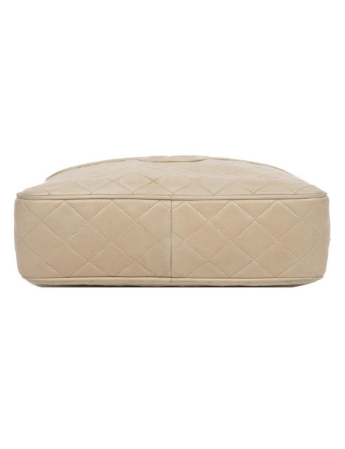 Sac CHANEL cuir d'agneau beige