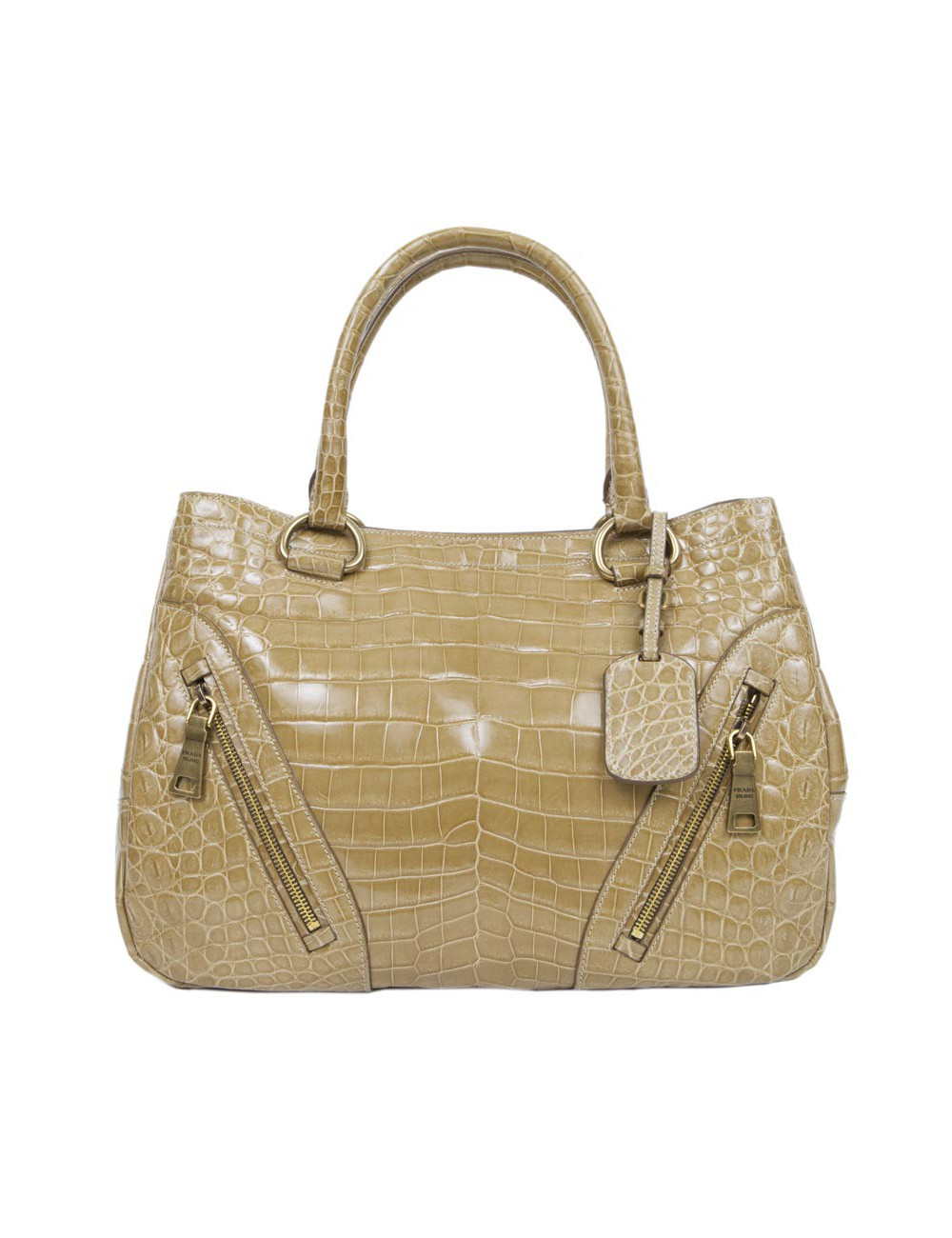 Sac cabas PRADA en crocodile gold