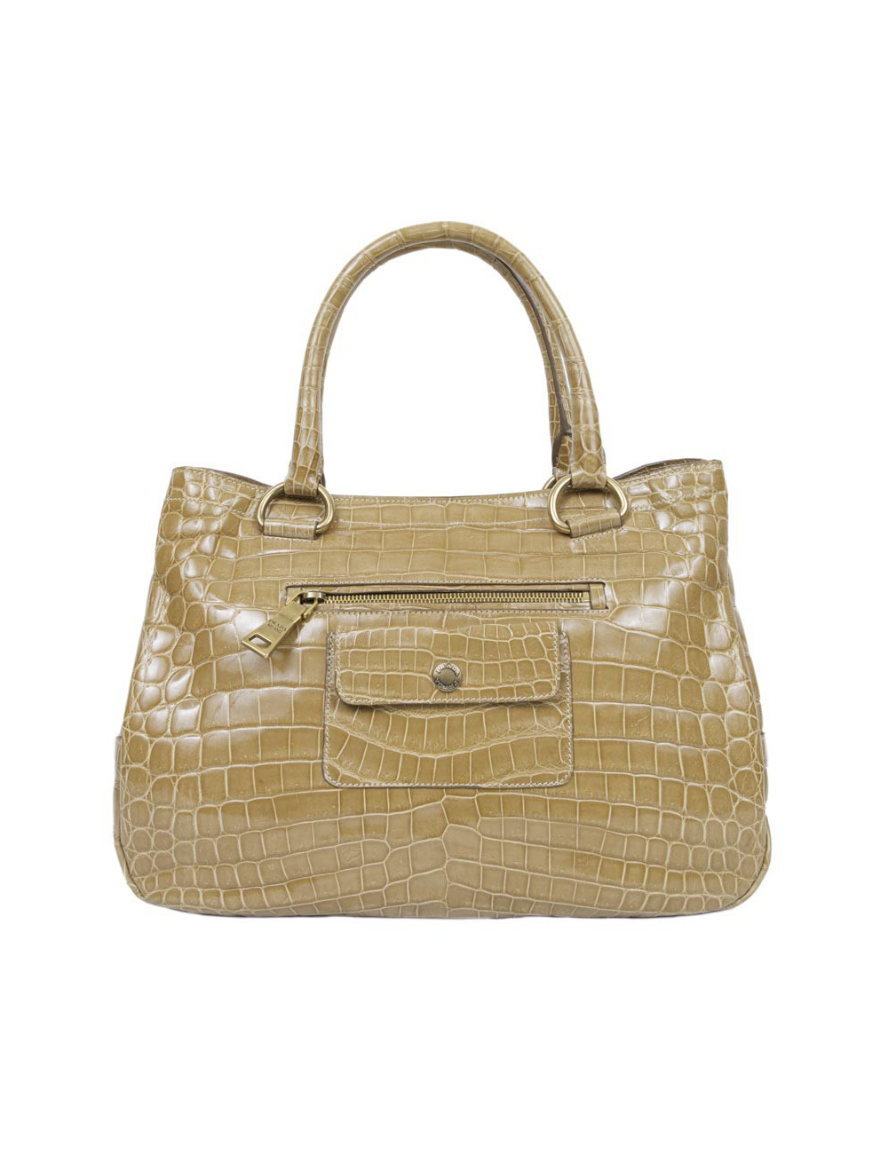 Sac cabas PRADA en crocodile gold
