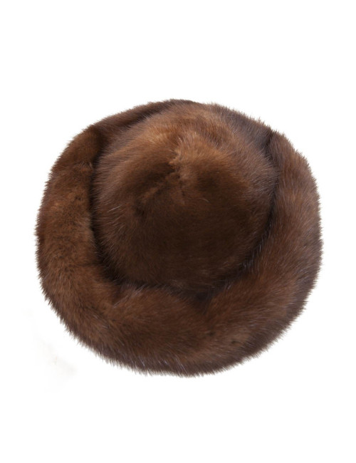 Brown mink Hat