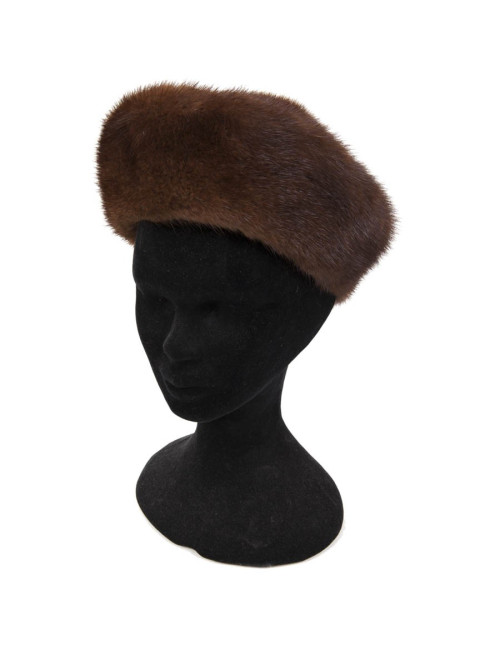 Brown mink Hat