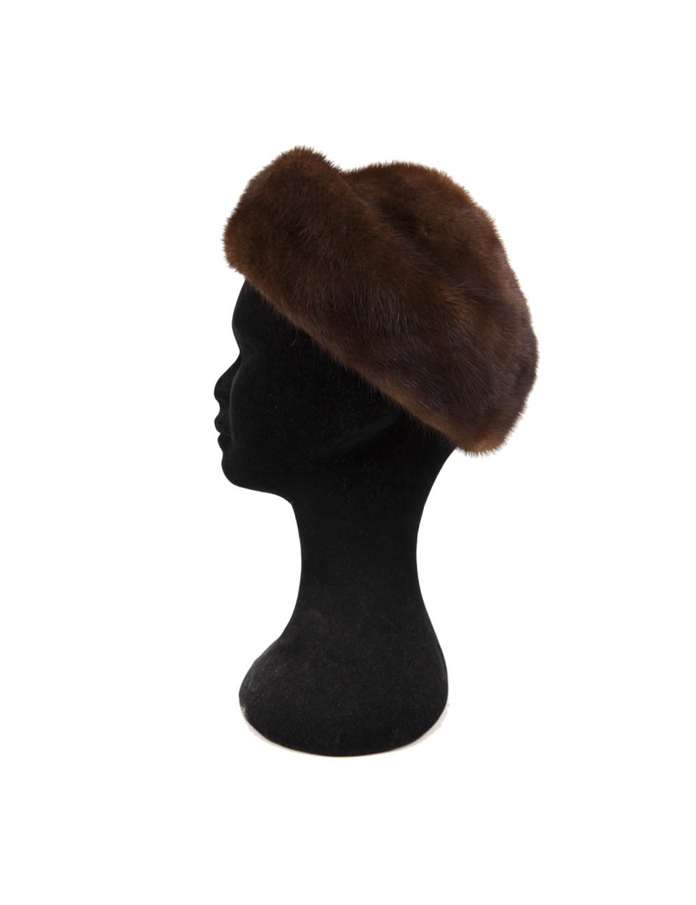Chapeau en vison marron