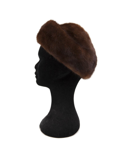 Chapeau en vison marron