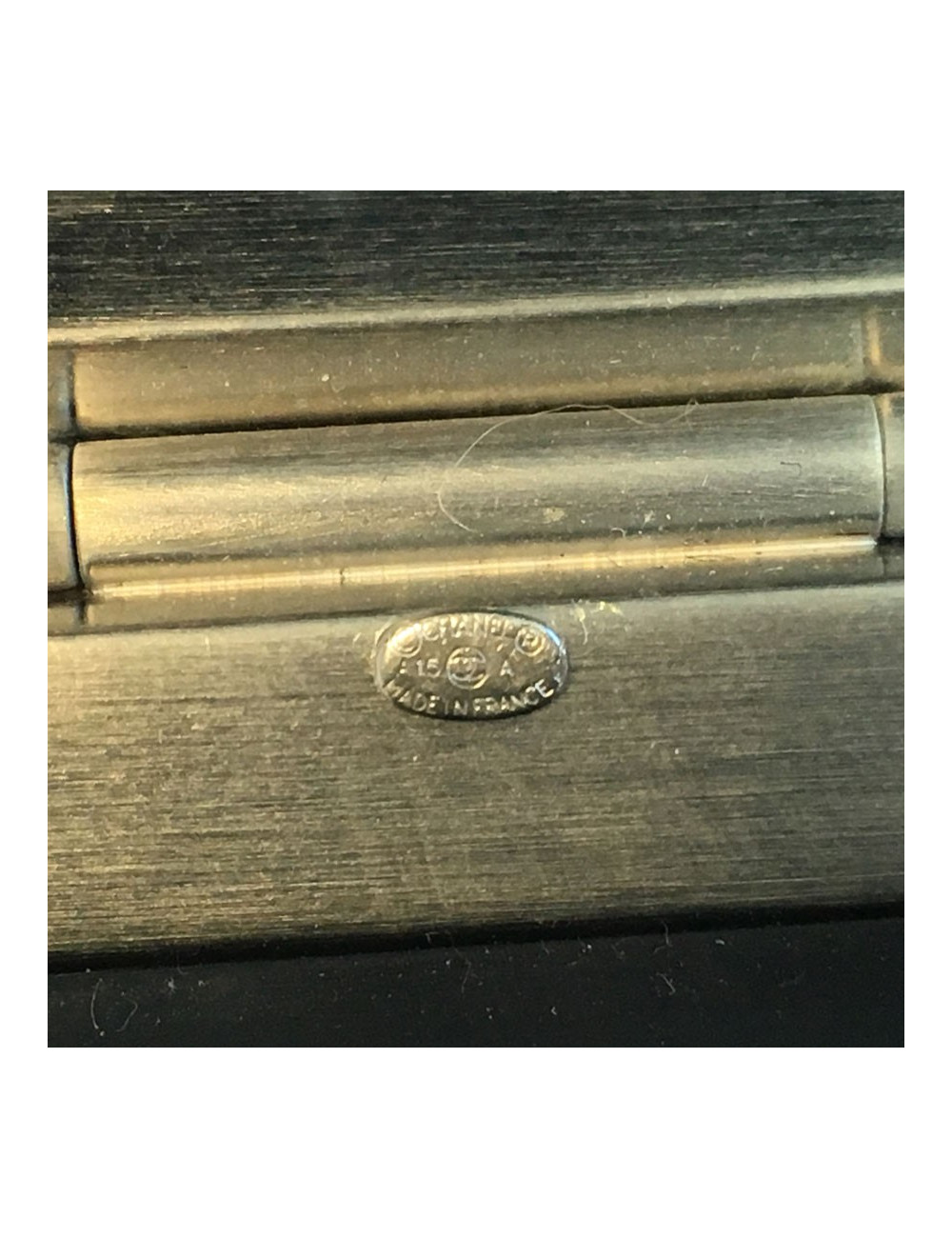 Cufflinks black CHANEL and CC in rhinestone rose