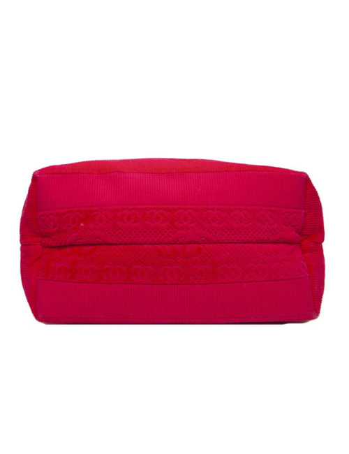 CHANEL beach bag and towel sponge fushia
