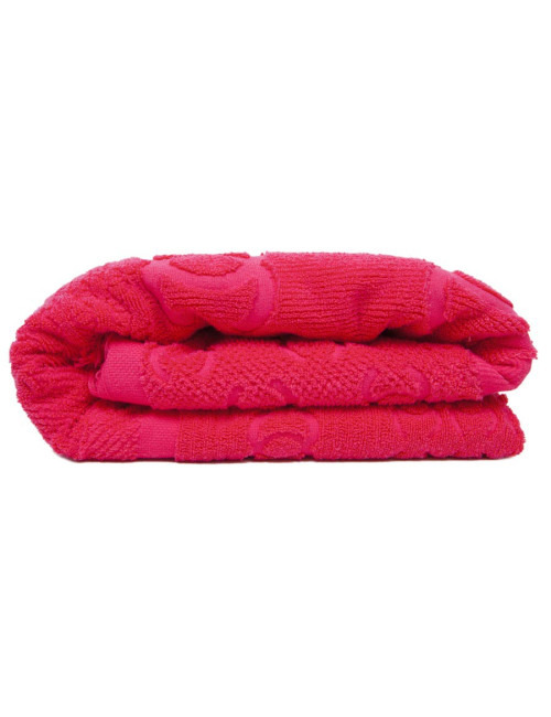 Sac de plage CHANEL et sa serviette éponge fushia