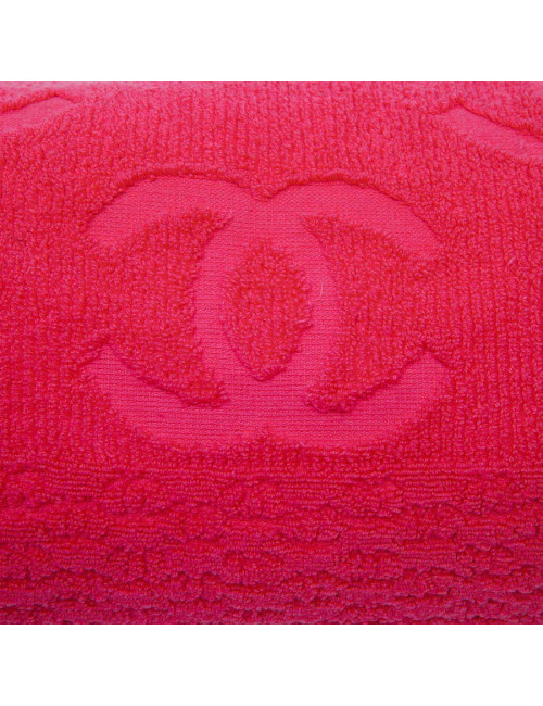 CHANEL beach bag and towel sponge fushia