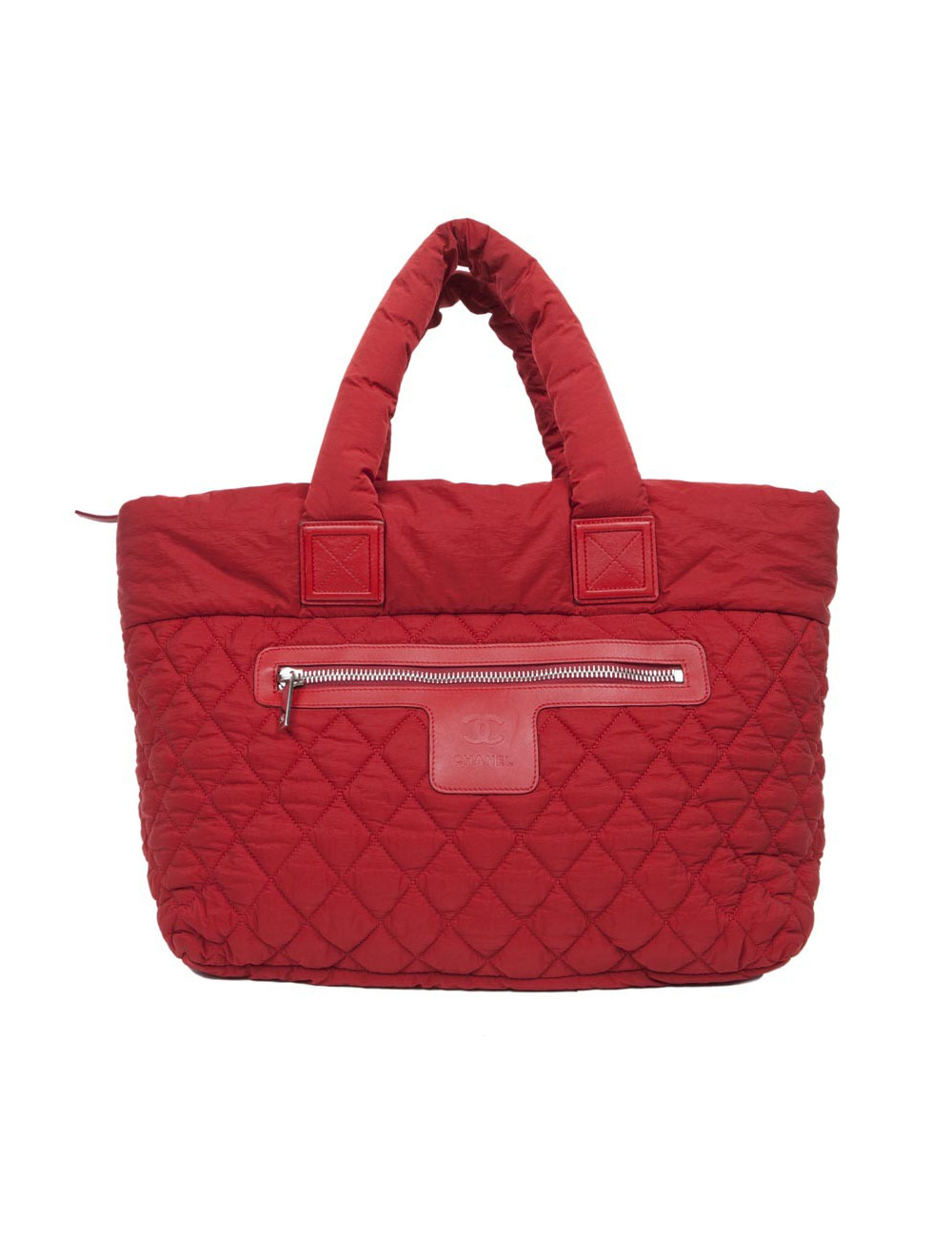 Sac Cocoon CHANEL en toile rouge GM