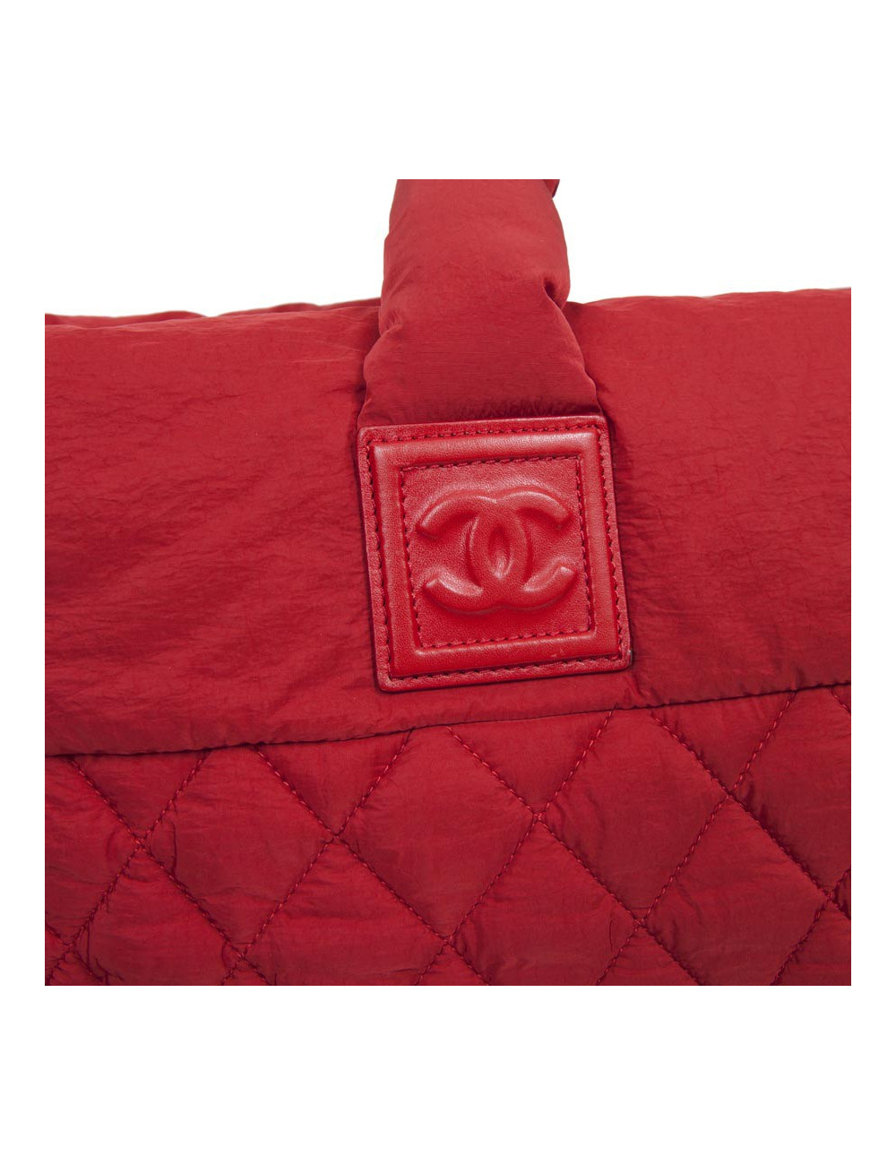 Sac Cocoon CHANEL en toile rouge GM
