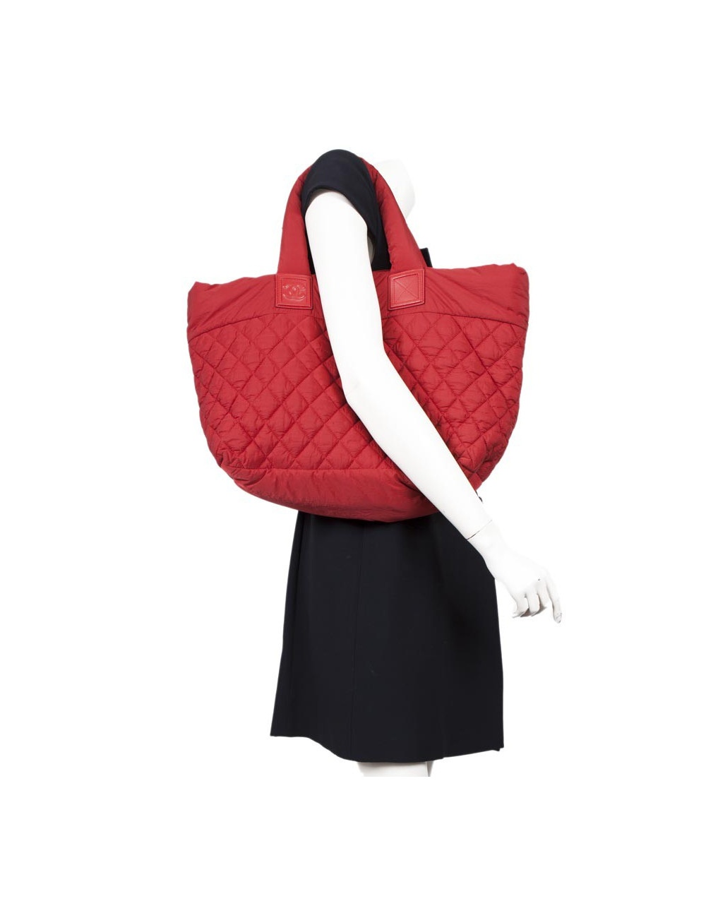 Sac Cocoon CHANEL en toile rouge GM