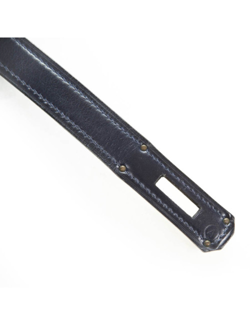 Bag Kelly 28 HERMES leather blue box night