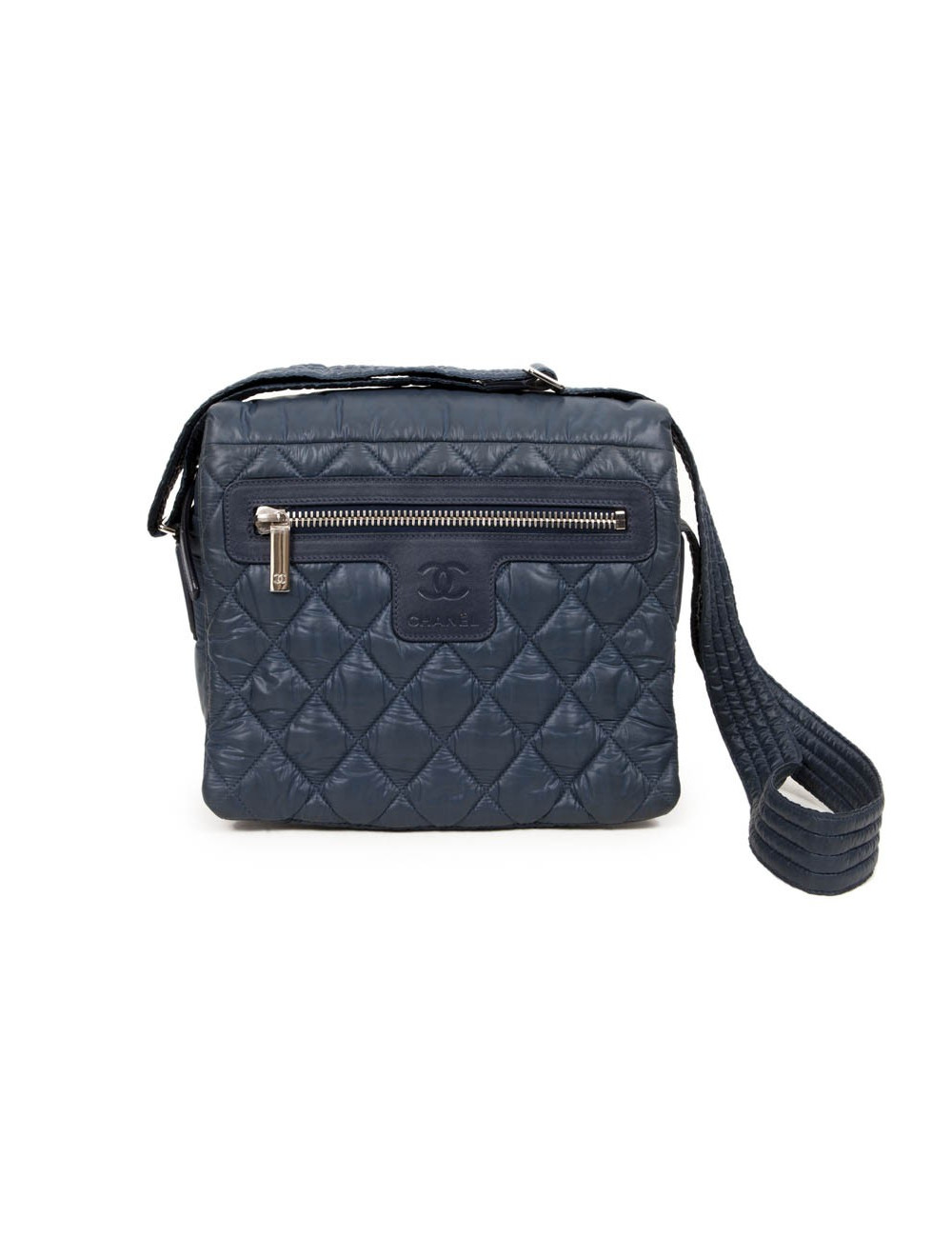 Sac CHANEL  façon doudoune bleu