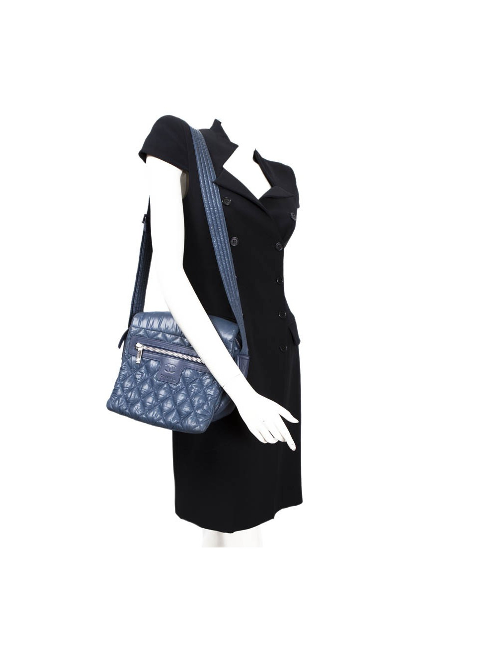 Coco CHANEL cocoon at Blue flap bag