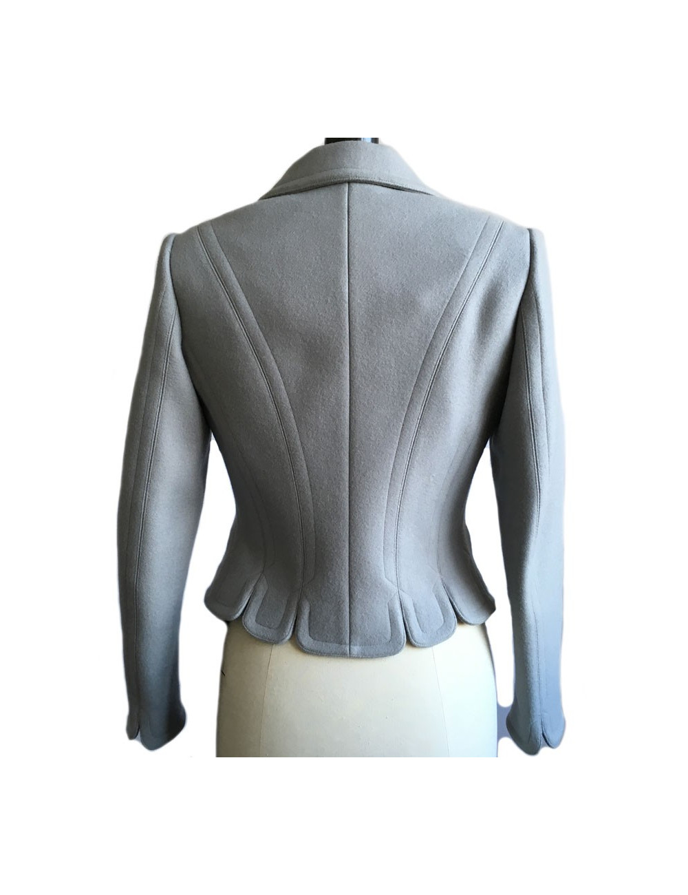 Alaia jacket wool grey T40