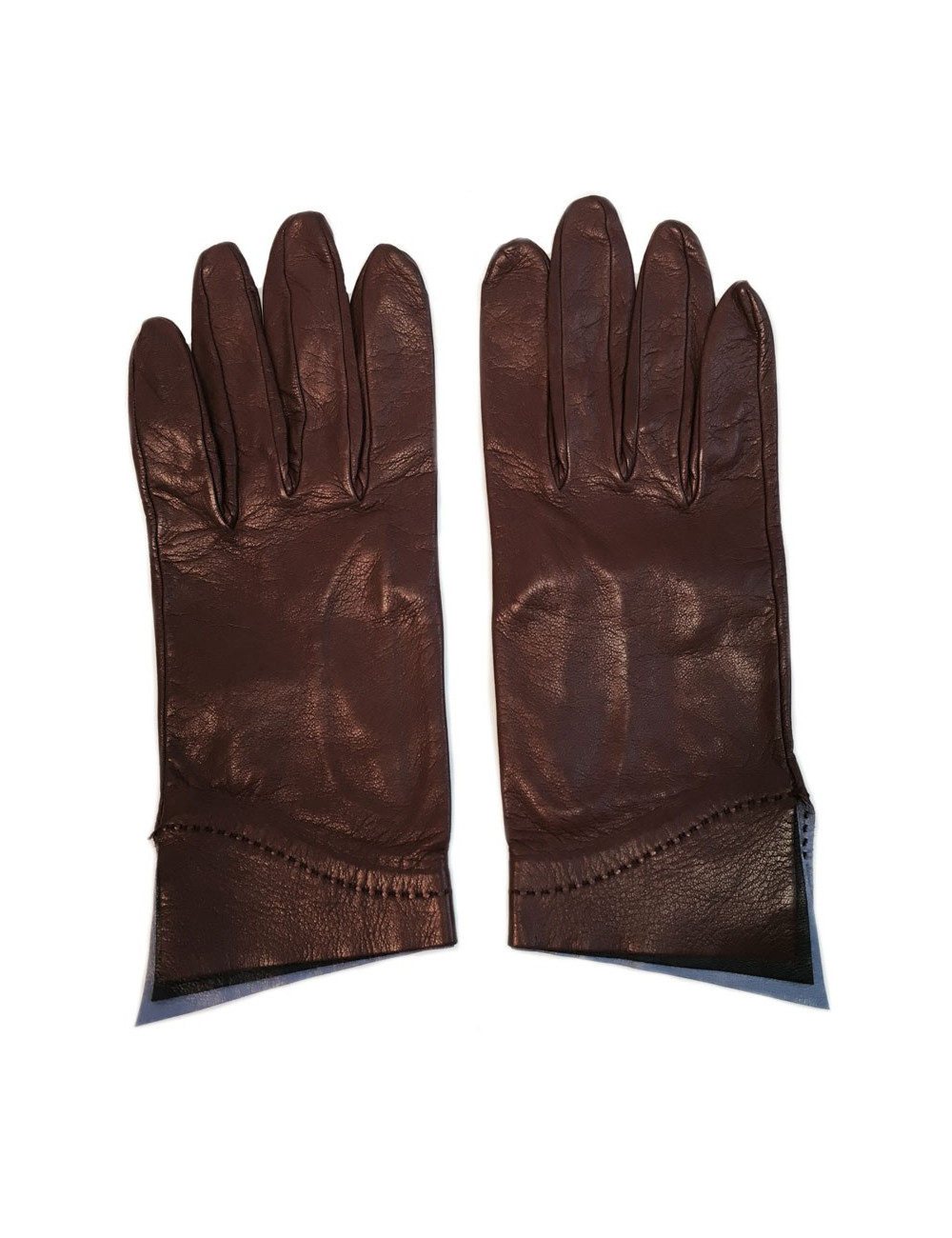 Gants HERMES en cuir d'agneau rouge 