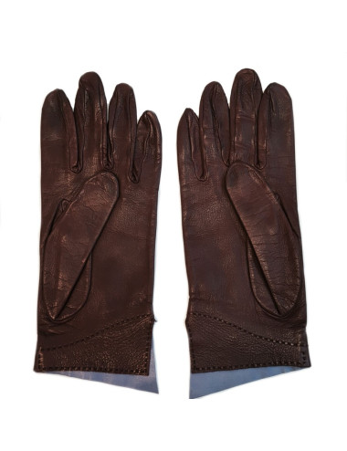 Gants HERMES en cuir d'agneau rouge  2
