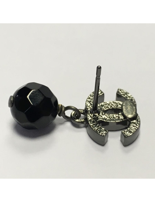 Ruthenium CHANEL ear studs