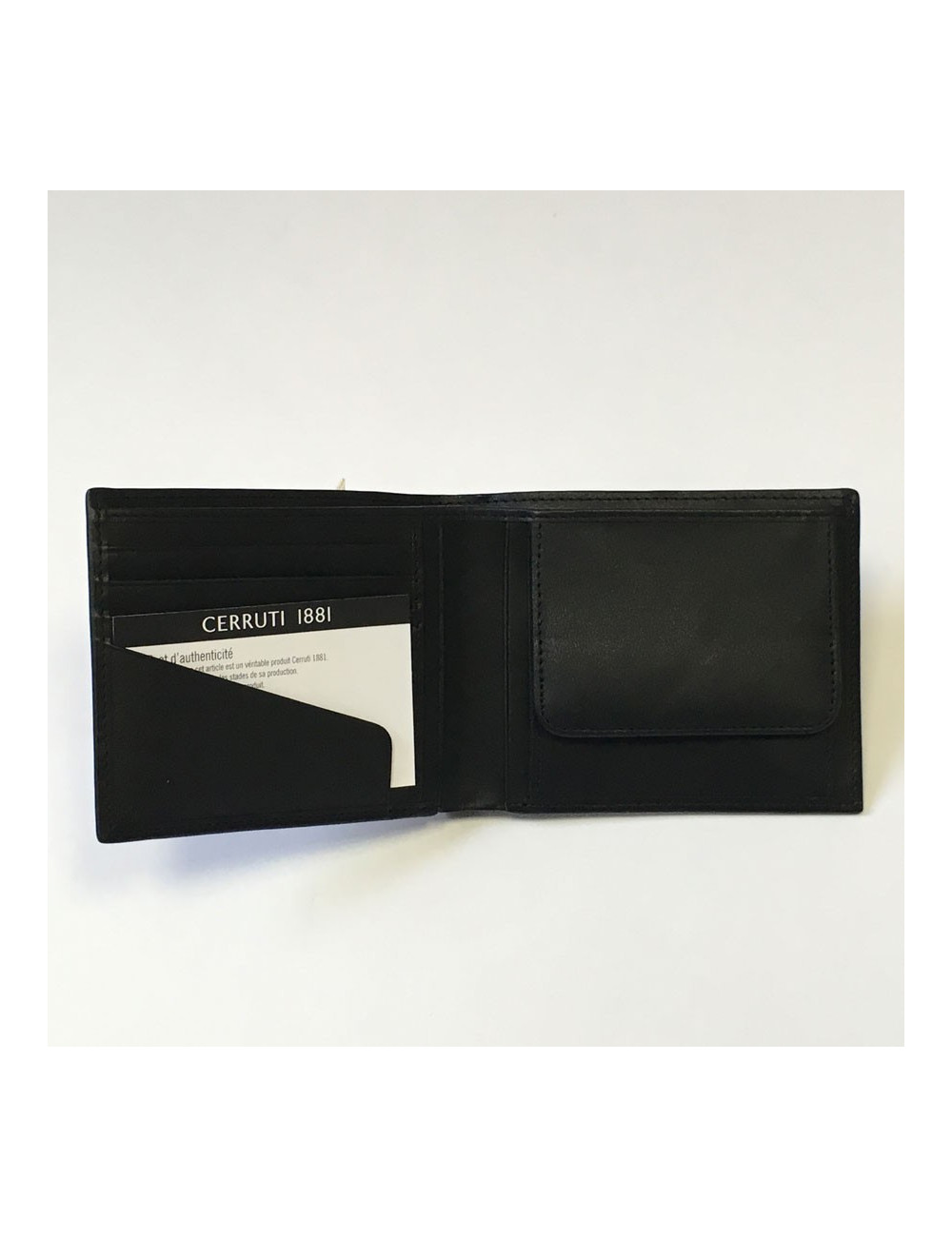 CERRUTI 1881 black leather wallet smooth