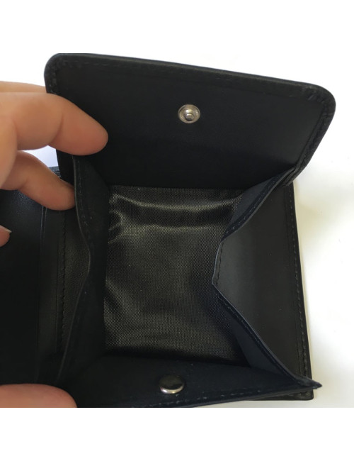 CERRUTI 1881 black leather wallet smooth