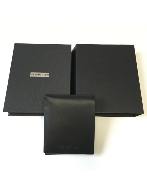 CERRUTI 1881 black leather wallet smooth